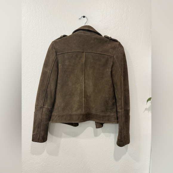 Gerard Deral Maud Suede Biker Jacket in Dark Brown size FR 36, US Small - Picture 5 of 7